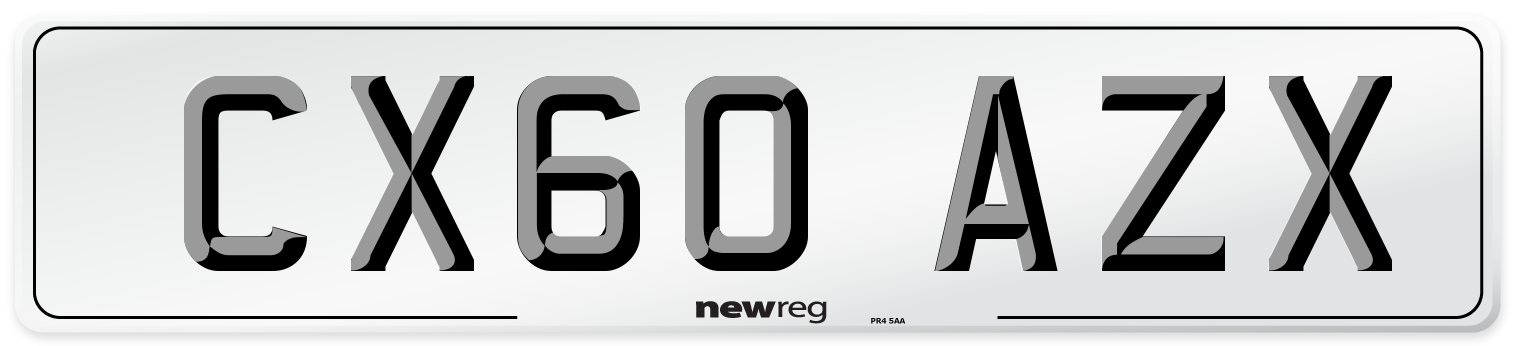 CX60 AZX Number Plate from New Reg
